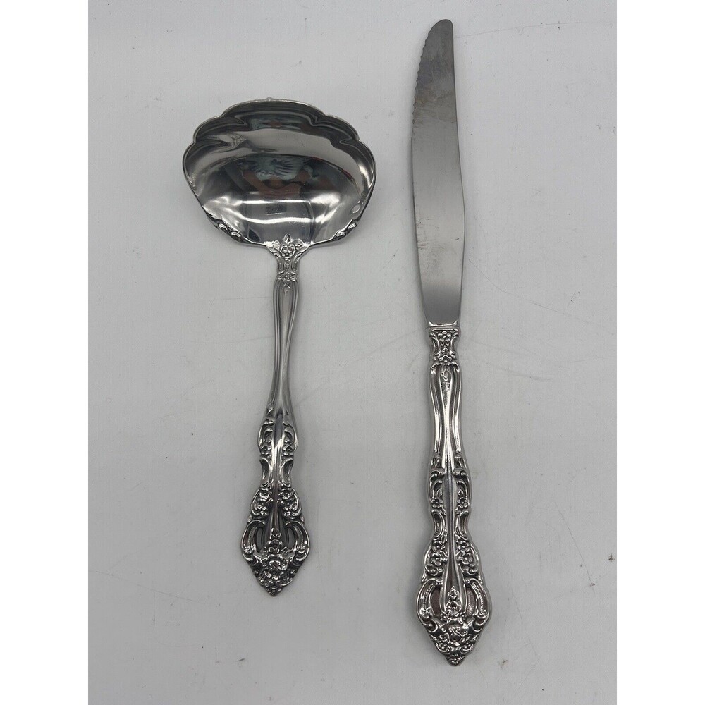 Oneida MICHELANGELO 1 Serving Spoon And Spoon Knife Stainless